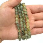 6mm Prehnite Gemstone Unisex Stretch Bracelet
