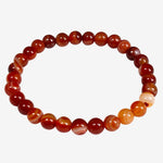 6mm Botswana Agate Gemstone Bead Unisex Stretch Bracelet