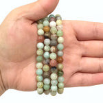 6mm Amazonite Gemstone Unisex Stretch Bracelet