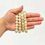 10mm Green Jade Gemstone Unisex Handmade Stretch Bracelet