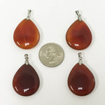 Handmade Silver Charm Carnelian Teardrop Pendant