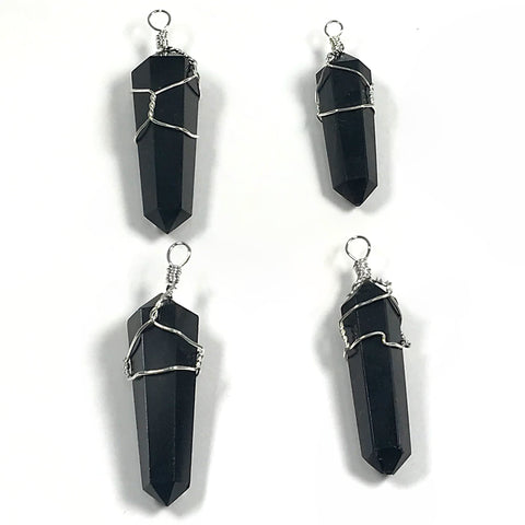 Obsidian Crystal Point Pendants Wholesale - Gem Avenue