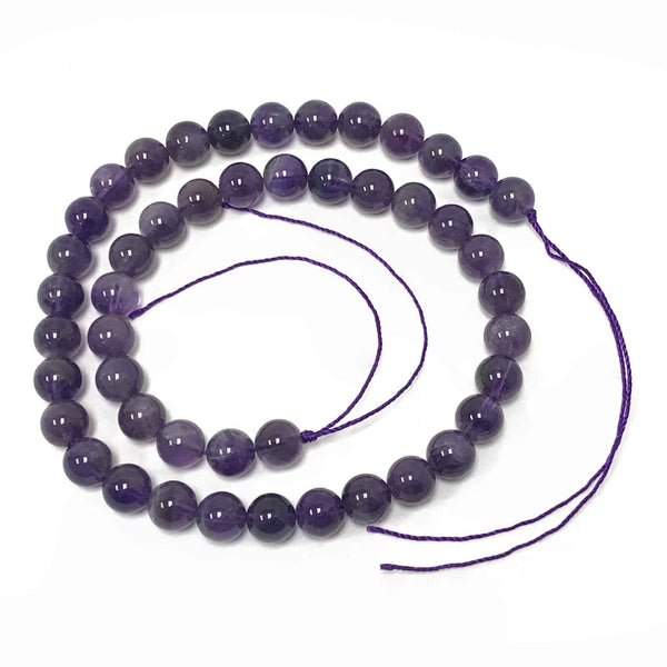 8mm Amethyst Crystal Bead Strand Wholesale - Gem Avenue