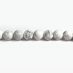 Natural White Howlite Gemstone Bead Strand for Jewelry Making