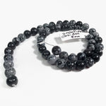 Natural Snowflake Obsidian Gemstone Bead Strand for Jewelry Making