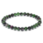 6mm Ruby Zoisite Gemstone Unisex Stretch Bracelet