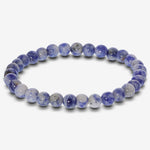 6mm Sodalite Gemstone Round Bead Unisex Stretch Bracelet