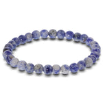 6mm Sodalite Gemstone Round Bead Unisex Stretch Bracelet