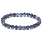 6mm Blue Coral Gemstone Unisex Stretch Bracelet