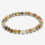 6mm Crazy Lace Agate Gemstone Unisex Stretch Bracelet