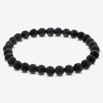 6mm Lavastone Gemstone Unisex Stretch Bracelet
