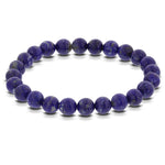 8mm Lapis Gemstone Round Bead Handmade Stretch Bracelet