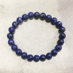 8mm Lapis Gemstone Round Bead Handmade Stretch Bracelet