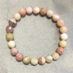 8mm Genuine Pink Opal Gemstone Beads Stretch Bracelet