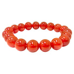 10mm Carnelian Gemstone Unisex Handmade Stretch Bracelet