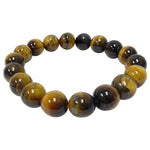 10mm Handmade Tiger Eye Bead Unisex Stretch Bracelet