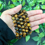 10mm Handmade Tiger Eye Bead Unisex Stretch Bracelet