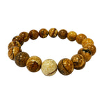 8mm Picture Jasper Gemstone Unisex Stretch Bracelet