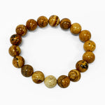8mm Picture Jasper Gemstone Unisex Stretch Bracelet