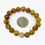 8mm Picture Jasper Gemstone Unisex Stretch Bracelet