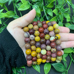 10mm Mookaite Gemstone Unisex Handmade Stretch Bracelet