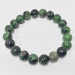 10mm Ruby Zoisite Gemstone Unisex Handmade Stretch Bracelet