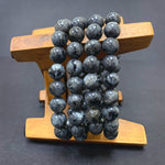 10mm Larvikite Gemstone Unisex Handmade Stretch Bracelet