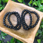 8mm Lava Stone Gemstone Unisex Stretch Bracelet