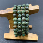 8mm African Turquoise Unisex Handmade Stretch Bracelet