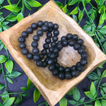 12mm Lava Stone Gemstone Round Bead Unisex Stretch Bracelet