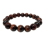 10mm Red Tigers Eye Unisex Handmade Stretch Bracelet