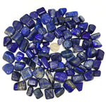 Natural Royal Blue Lapis Lazuli Tumbled Stone Gemstones - 1 lb