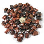 Natural Mahogany Obsidian Tumbled Stone Gemstones- 1 lb