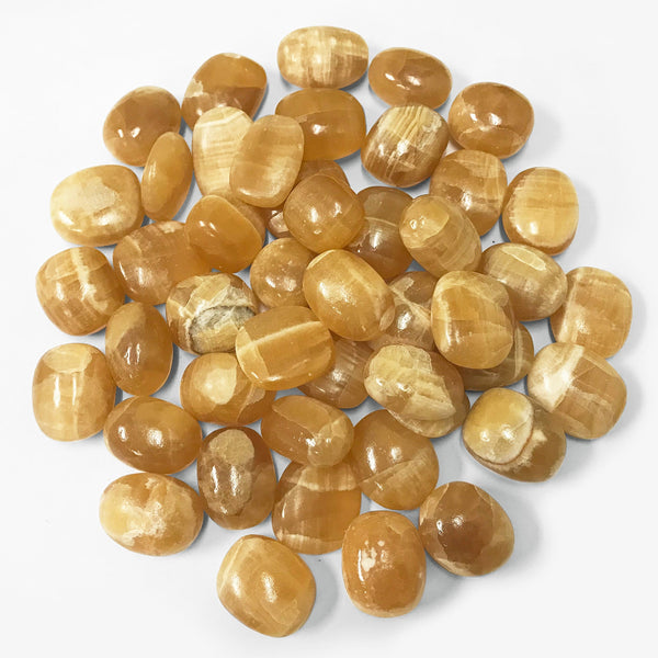 Natural Honey Calcite Tumbled Stone Gemstone Crystals- Wholesale - Gem Avenue
