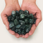 Natural Moss Agate Tumbled Stone Gemstones - 1 lb