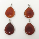 Handmade Silver Charm Carnelian Teardrop Pendant
