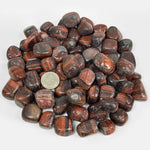 Natural Red Tiger Eye Tumbled Stone Gemstones - 1 lb