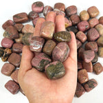 Natural Rhodonite Tumbled Stone Gemstones - 1 lb