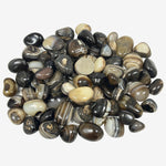 Natural Black Onyx Tumbled Stone Gemstones - 1 lb