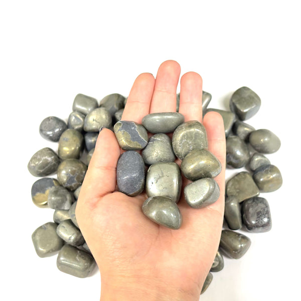 Pyrite Tumbled Stone Gemstones - Gem Avenue Wholesale