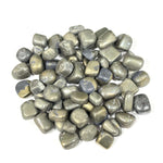 Natural Pyrite Tumbled Stone Gemstones - 1 lb