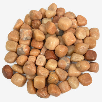 Natural Peach Moonstone Tumbled Stone Gemstones - 1 lb