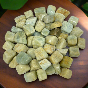 Natural Aquamarine Tumbled Stone Gemstones - 1 lb