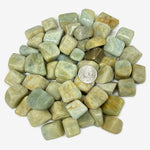 Natural Aquamarine Tumbled Stone Gemstones - 1 lb