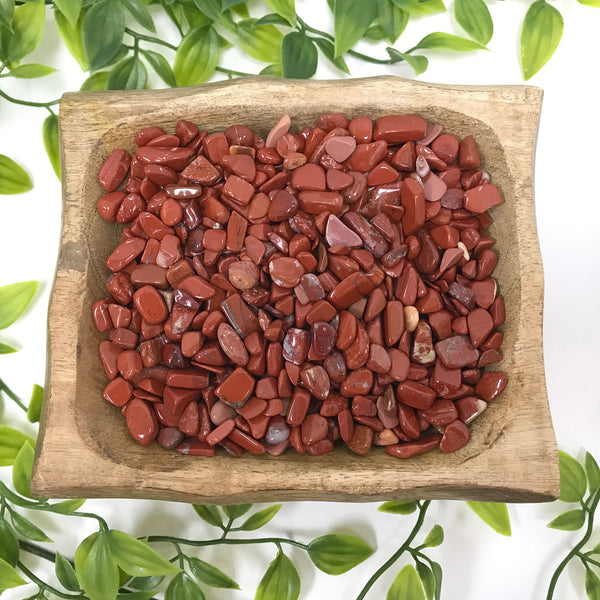 Red Jasper Tumbled Chips Wholesale - Gem Avenue