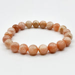 10mm Moonstone Bead Unisex Handmade Stretch Bracelet