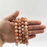 10mm Moonstone Bead Unisex Handmade Stretch Bracelet
