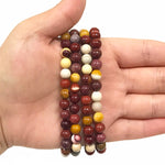 6mm Mookaite Gemstone Bead Unisex Stretch Bracelet