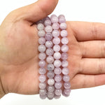 6mm Kunzite Gemstone Unisex Stretch Bracelet