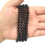 6mm Garnet Gemstone Unisex Stretch Bracelet